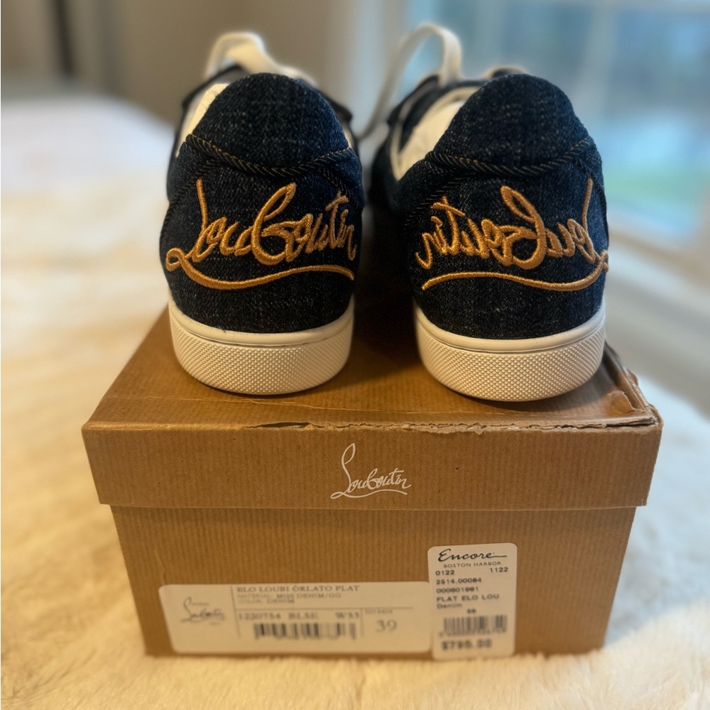 Louboutin Loubi Denim Sneakers size 39